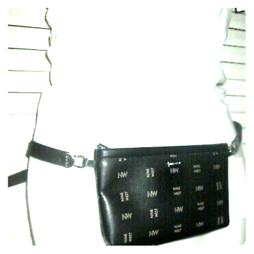 Nine West Signature BLACK Belt Waist-Purse Bag Fan